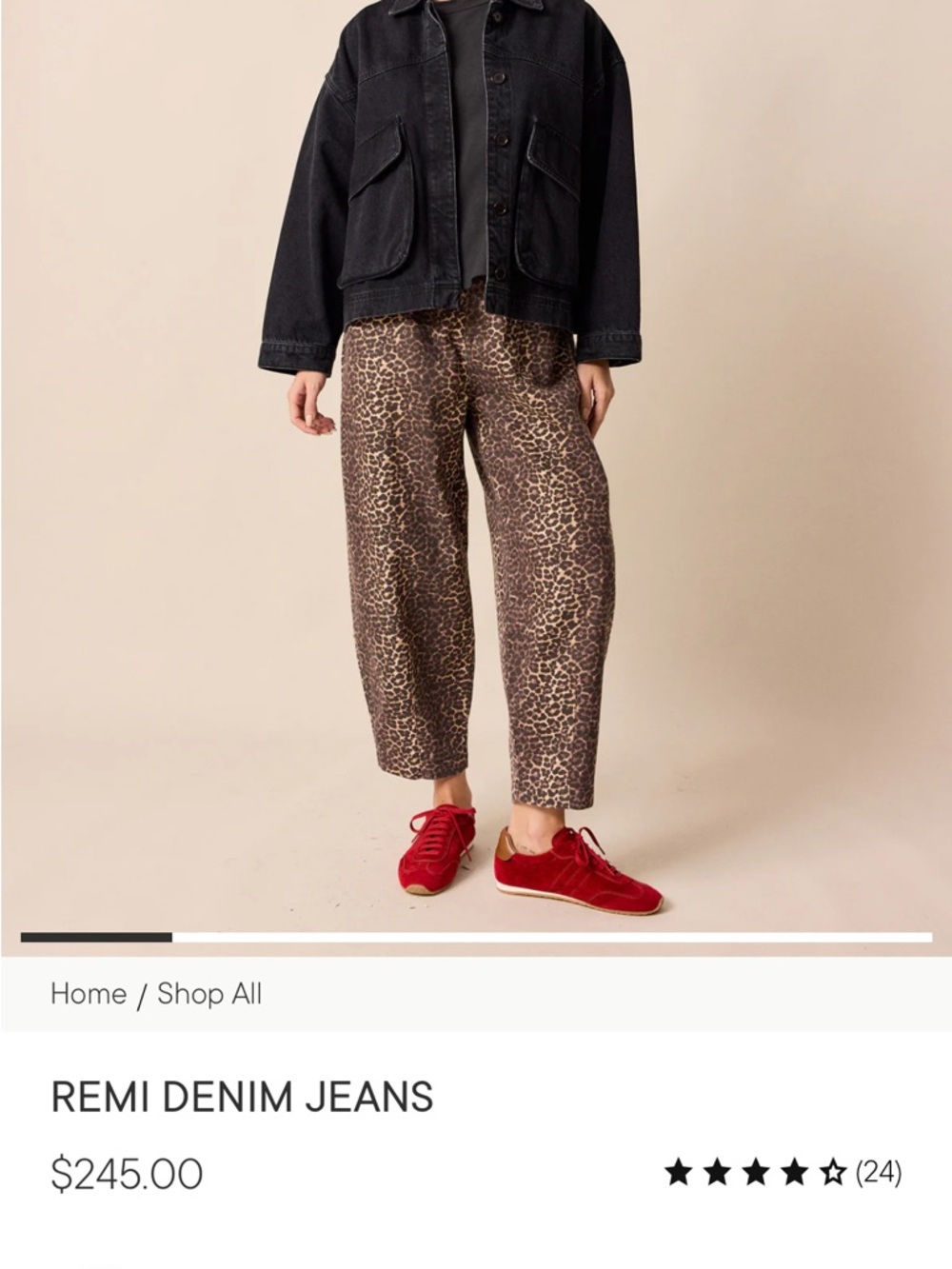 Leopard Print Relaxed Pants - Brown Leopard